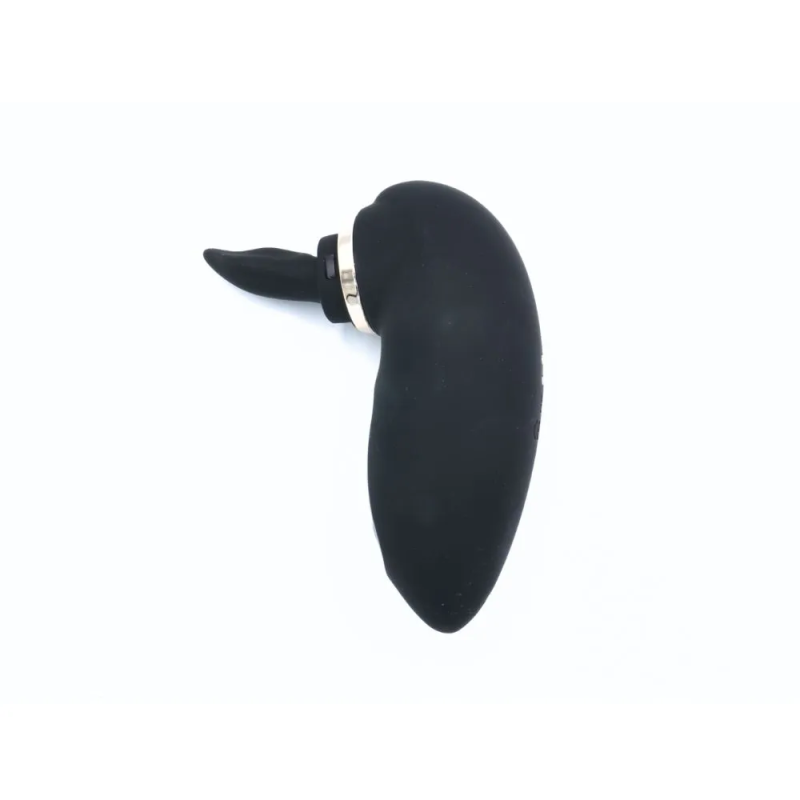 Black Pulse Pro – wibrator punktowy z wymiennymi końcówkami, ruchomy język, ssanie, stymulacja łechtaczki, sutków USB