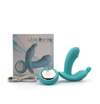 Zestaw: wibrator wearable z pilotem, kablem USB i opakowaniem Little Dance
