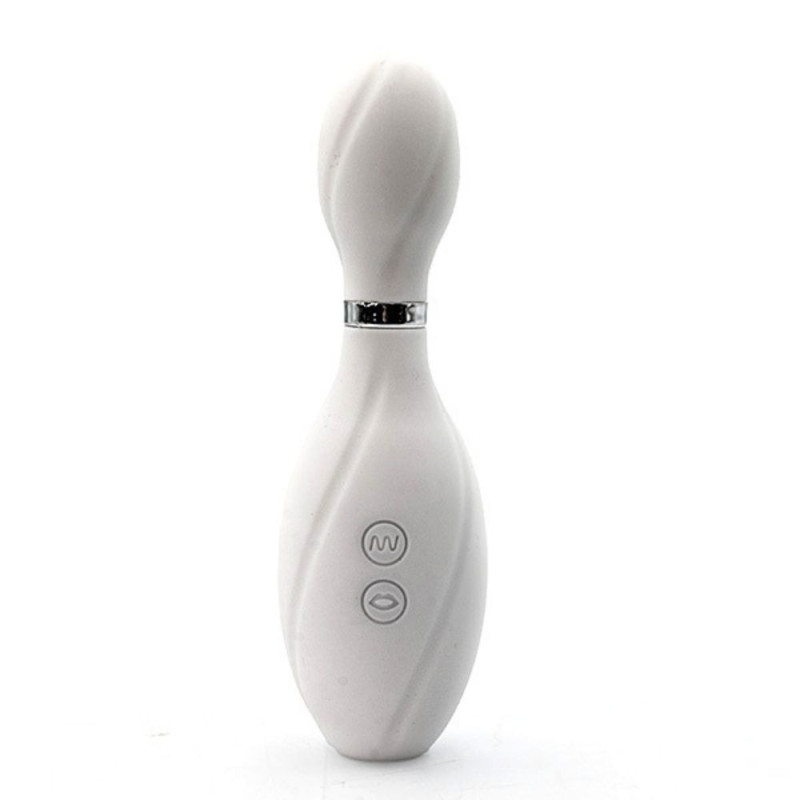 Bowling Massager – wibrator z funkcją ssania i masażu, silikonowy, USB