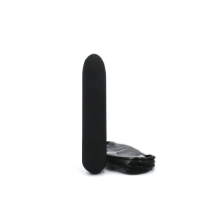 Slim Black Vibe – smukły, kompaktowy wibrator w kształcie szminki, USB