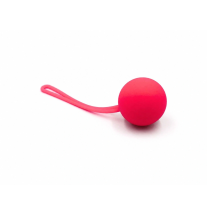 Różowa kulka gejszy z elastyczną pętelką - produkt do treningu mięśni Kegla.