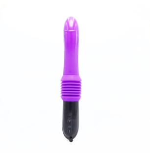 Fioletowo-czarny wibrator Violet Pulse w pozycji pionowej
