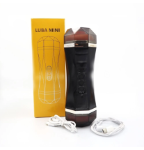 Masturbator Luba Mini w zestawie z opakowaniem, słuchawkami i kablem USB