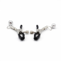 Black Bell Clips – regulowane nasutniki z zaciskami i metalowymi kulkami, stymulator sutków