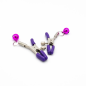 Violet Bell Clips – regulowane nasutniki z zaciskami i metalowymi kulkami, stymulator sutków