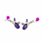 Violet Bell Clips – regulowane nasutniki z zaciskami i metalowymi kulkami, stymulator sutków