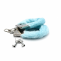 Blue Plush Cuffs – kajdanki z niebieskim futerkiem , łańcuszkiem i kluczykami, kajdanki erotyczne, BDSM