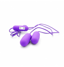 Violet Duo Egg podwójny wibrator jajeczko USB z przewodem i panelem sterowania