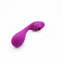 Zakrzywiony wibrator Violet Wave z funkcją ssania