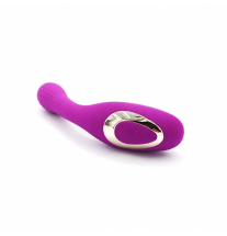 Violet Wave wibrator z ozdobnym srebrnym panelem i przyciskami sterowania