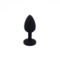 Black Gem Plug – silikonowy korek analny z różowym kryształem, plug analny Black Gem Plug – silikonowy korek analny z różowym kryształem, plug analny