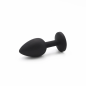 Black Gem Plug – silikonowy korek analny z różowym kryształem, plug analny Black Gem Plug – silikonowy korek analny z różowym kryształem, plug analny