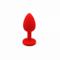 Red Jewel Plug – czerwony silikonowy korek analny z kryształkiem, plug analny Red Jewel Plug – czerwony silikonowy korek analny z kryształkiem, plug analny