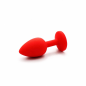 Red Jewel Plug – czerwony silikonowy korek analny z kryształkiem, plug analny Red Jewel Plug – czerwony silikonowy korek analny z kryształkiem, plug analny