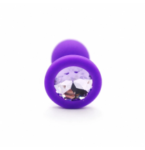 Violet Jewel Plug - fioletowy korek analny z ozdobnym kryształkiem w podstawie