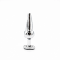 Crystal Cone Plug – metalowy korek stożek z niebieskim kryształem do stymulacji analnej, plug analny Crystal Cone Plug – metalowy korek stożek z niebieskim kryształem do stymulacji analnej, plug analny
