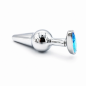 Crystal Cone Plug – metalowy korek stożek z niebieskim kryształem do stymulacji analnej, plug analny Crystal Cone Plug – metalowy korek stożek z niebieskim kryształem do stymulacji analnej, plug analny
