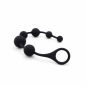 Black Beads Pro – silikonowy korek analny z kulkami i uchwytem, plug analny Black Beads Pro – silikonowy korek analny z kulkami i uchwytem, plug analny