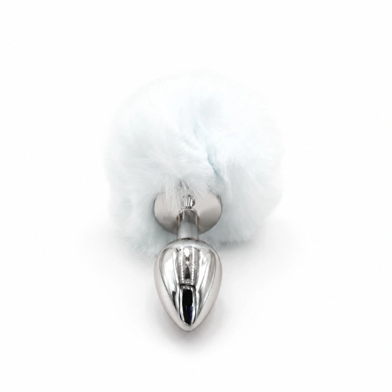 Snow Tail Plug – metalowy korek analny z białym ogonkiem, plug analny Snow Tail Plug – metalowy korek analny z białym ogonkiem, plug analny