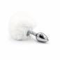 Snow Tail Plug – metalowy korek analny z białym ogonkiem, plug analny Snow Tail Plug – metalowy korek analny z białym ogonkiem, plug analny