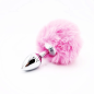 Pink Tail Plug – metalowy korek analny z różowym ogonkiem, plug analny, futerko Pink Tail Plug – metalowy korek analny z różowym ogonkiem, plug analny, futerko