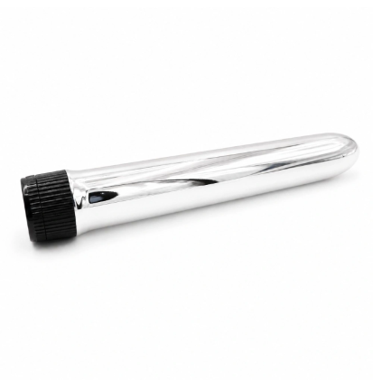 Silver Classic Vibe – srebrny wibrator z regulacją intensywności, obrotowa podstawa, wibracje