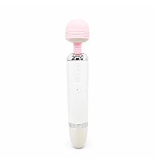 Masażer do ciała Pink Wand biało-różowy z miękką głowicą masującą