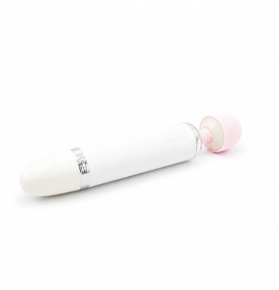 Pink Bloom Wand – masażer do ciała z nakładkami, miękka głowica masująca, USB