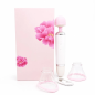 Pink Bloom Wand – masażer do ciała z nakładkami, miękka głowica masująca, USB