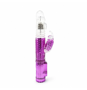 Violet Duo Rabbit – wibrator z rotacją i wypustkami, stymulacja łechtaczki, obrotowa głowica, USB