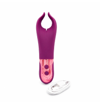 Claw Bliss Duo - wibrator z dwoma przyciskami sterowania i kablem USB