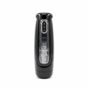 Automatyczny masturbator męski Stroking Pleasure AutoGrip czarny - widok z przodu