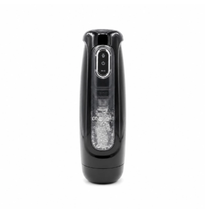 Automatyczny masturbator męski Stroking Pleasure AutoGrip czarny - widok z przodu