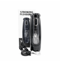 Zestaw masturbatora automatycznego Stroking Pleasure z opakowaniem, uchwytem i przewodem USB