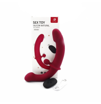 Wibrator Crimson Curve Duo w zestawie z pilotem, ładowarką USB i opakowaniem