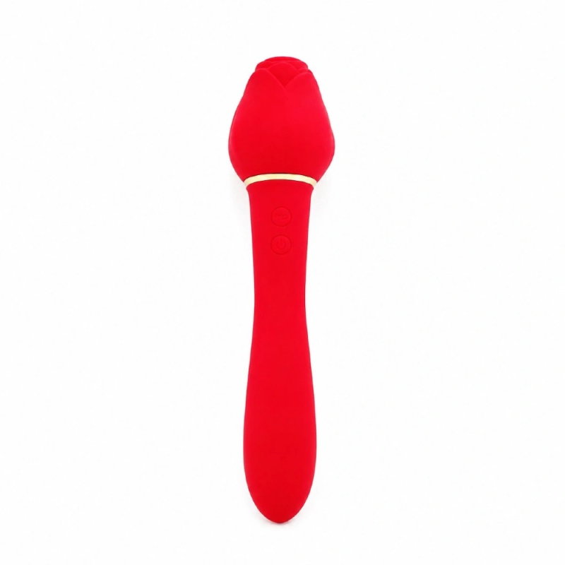 RoseBloom Luxury Red- wibrator z funkcją ssania, masażer łechtaczki USB RoseBloom Luxury Red- wibrator z funkcją ssania, masażer łechtaczki USB