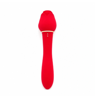 RoseBloom Luxury Red- wibrator z funkcją ssania, masażer łechtaczki USB