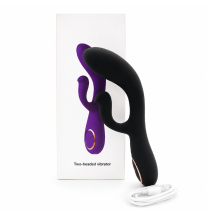 Wibrator dualny Velvet Duo Curve z opakowaniem
