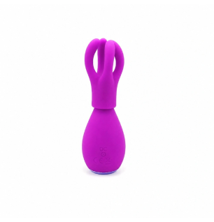 Velvet Fusion 5w1 Purple – wielofunkcyjny wibrator z 4 wymiennymi końcówkami, masażer intymny, 10 trybów wibracji USB