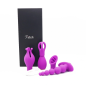 Velvet Fusion 5w1 Purple –  wielofunkcyjny wibrator z 4 wymiennymi końcówkami, masażer intymny, 10 trybów wibracji USB