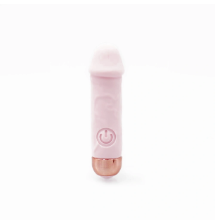 Mini wibrator Velvet Touch RealFeel silikonowy różowy ładowany USB – widok z przodu