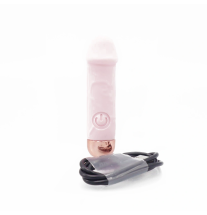 Silikonowy mini wibrator z przewodem USB