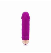 Wibrator Velvet Pulse Mini Purple – widok z tyłu z realistycznym wykończeniem