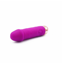 Mini wibrator silikonowy Velvet Pulse Purple – ujęcie pod kątem