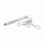 Silver Whisper Wand – metalowy wibrator z łańcuszkiem, stymulator punktowy USB