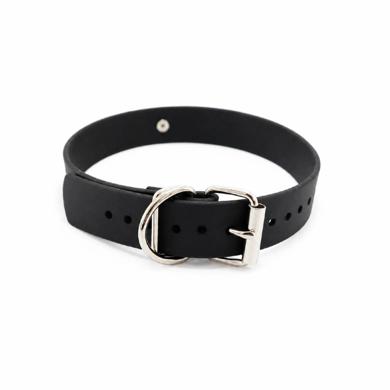 Noir Collar Classic – regulowana obroża BDSM z metalowym D-ringiem