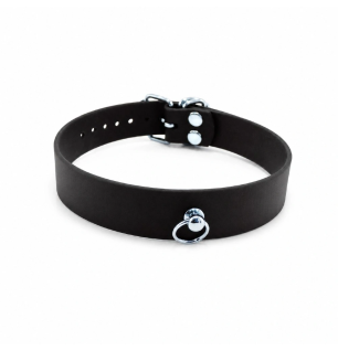 Noir Collar Classic – regulowana obroża BDSM z metalowym D-ringiem