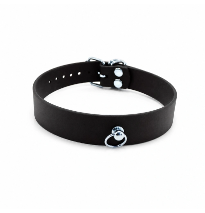Noir Collar Classic – regulowana obroża BDSM z metalowym D-ringiem