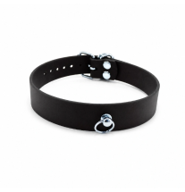 Obroża erotyczna Noir Collar Classic z metalowym kółkiem do mocowania – widok z tyłu
