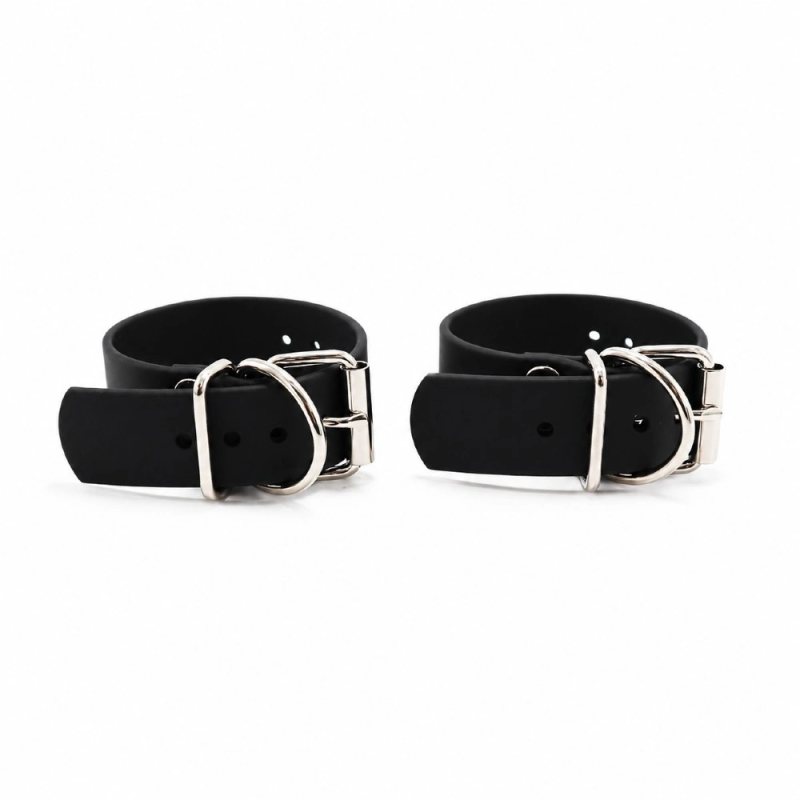 Noir Cuffs Classic – regulowane kajdanki BDSM z D-ringami Biothane , bondage, rozmiar S